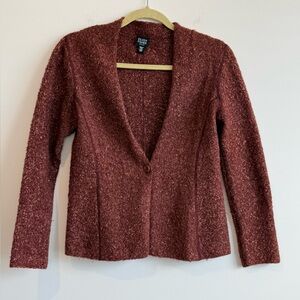 Eileen Fisher Textured Burgundy Cardigan